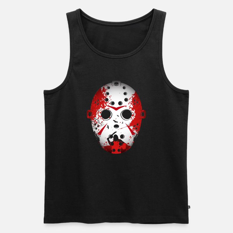 Halloween Horror Mask Killer - Men's Premium Organic Tank Top - black