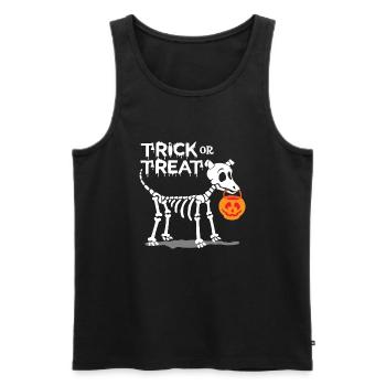 Trick or Treat Halloween Dog - Débardeur bio Premium Homme - noir - Devant - Michal (187cm)