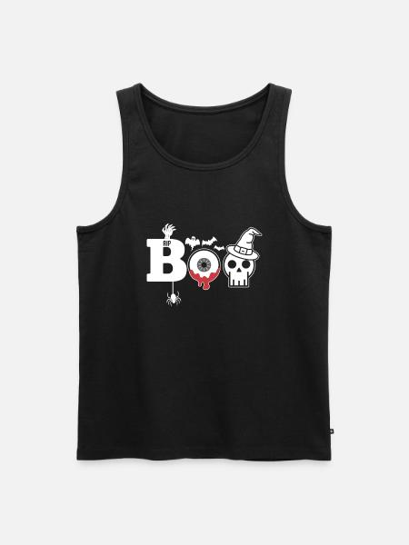 BOO Ghosts Scare Halloween - Men's Premium Organic Tank Top - black