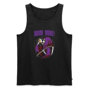 Sensenmann Bier Trink mehr Halloween - Männer Premium Bio Tank Top - Schwarz - Vorne - AI Model Male 178 light (178cm)