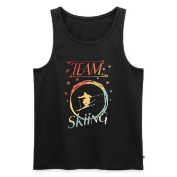 Ski fahren - Ski - Wintersport - Skiing - Männer Premium Bio Tank Top - Schwarz - Vorne - Michal (187cm)