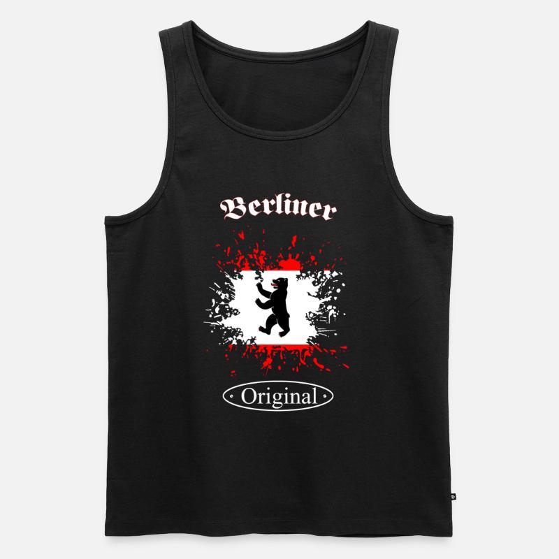 Berliner Original - Männer Premium Bio Tank Top - Schwarz