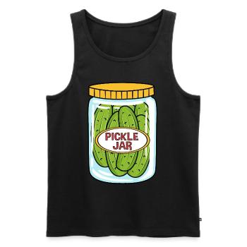 Essiggurke Gurke Gurken - Männer Premium Bio Tank Top - Schwarz - Vorne - Michal (187cm)