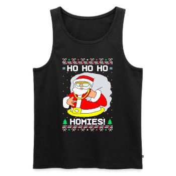 Ho Ho Homies Ugly Weihnachten - Männer Premium Bio Tank Top - Schwarz - Vorne - Michal (187cm)