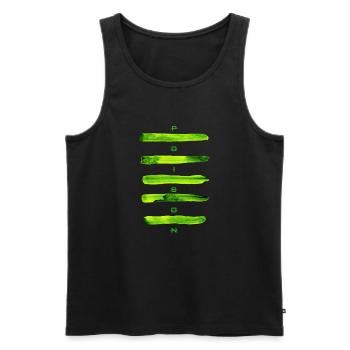 Poison Design (Giftgrün) - Männer Premium Bio Tank Top - Schwarz - Vorne - AI Model Male 178 light (178cm)