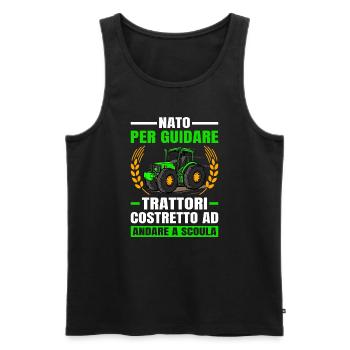 Agricoltura Nato Per Guidare Trattori Trattore - Männer Premium Bio Tank Top - Schwarz - Vorne - AI Model Male 178 light (178cm)