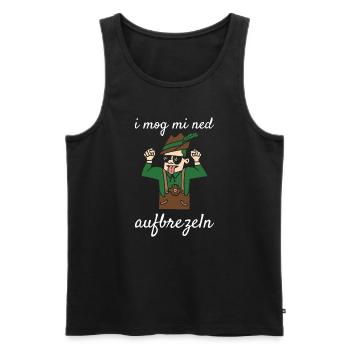 I Mog Mi Ned Aufbrezeln Lederhose Ersatz Lederhosn - Männer Premium Bio Tank Top - Schwarz - Vorne - Michal (187cm)