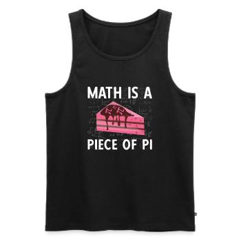 Math Is A Piece Of Pi - Men's Premium Organic Tank Top - black - Front - Michal (187cm)