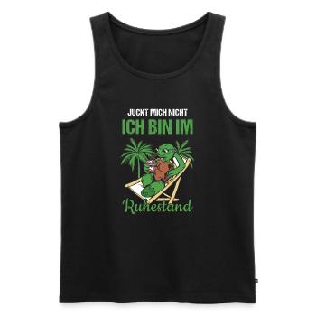 Juckt Mich Nicht Ich Bin Im Ruhestand Rente - Männer Premium Bio Tank Top - Schwarz - Vorne - Michal (187cm)