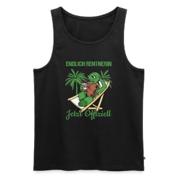 Endlich Rentnerin Jetzt Offiziell Rente - Männer Premium Bio Tank Top - Schwarz - Vorne - Michal (187cm)