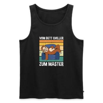 Vom Bett-Chiller Zum Master Süßes Faultier - Männer Premium Bio Tank Top - Schwarz - Vorne - Michal (187cm)