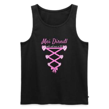 Mei Dirndl Gob's Net Mer In XL Dirndl Ersatz - Männer Premium Bio Tank Top - Schwarz - Vorne - Michal (187cm)