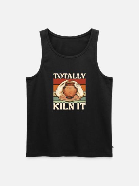 Pottery Totally Kiln It Ceramics - Men's Premium Organic Tank Top - black