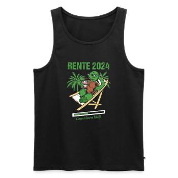 Rente 2024 Countdown Läuft Rente 2024 - Männer Premium Bio Tank Top - Schwarz - Vorne - AI Model Male 178 light (178cm)