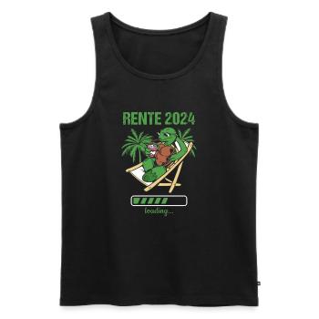 Rente 2024 Loading... Rente 2024 - Männer Premium Bio Tank Top - Schwarz - Vorne - AI Model Male 178 light (178cm)