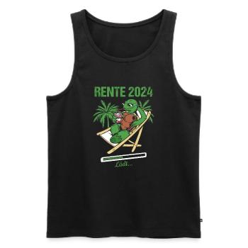 Rente 2024 Lädt... Rente 2024 - Männer Premium Bio Tank Top - Schwarz - Vorne - AI Model Male 178 light (178cm)