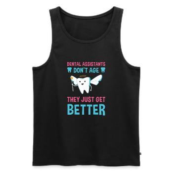 Hygienist They Just Get Better Dental Assistant - Men's Premium Organic Tank Top - black - Front - Michal (187cm)
