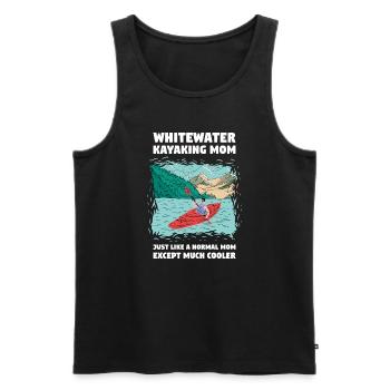 Whitewater Kayaking Mom Like A Normal Mom - Men's Premium Organic Tank Top - black - Front - AI Model Male 178 light (178cm)