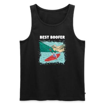 Meilleur(e) Boofer Whitewater Kayak - Débardeur bio Premium Homme - noir - Devant - Michal (187cm)