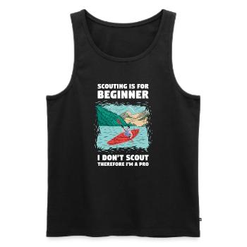 Scouting Is For Beginners Whitewater Kayaking - Männer Premium Bio Tank Top - Schwarz - Vorne - Michal (187cm)