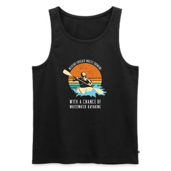 Weekend Forecast Drinking And Whitewater Kayaking - Männer Premium Bio Tank Top - Schwarz - Vorne - Michal (187cm)