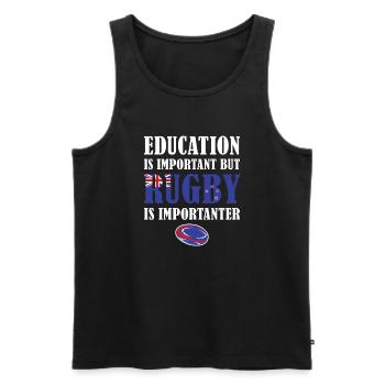 But Rugby Importanter New Zealand Rugby - Männer Premium Bio Tank Top - Schwarz - Vorne - Michal (187cm)