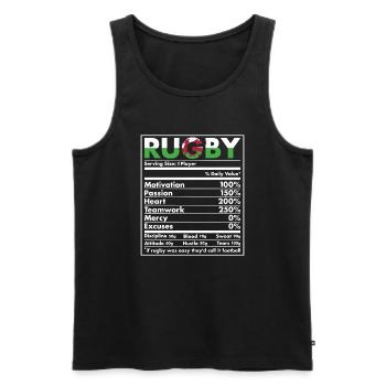 Nutrition Wales Rugby - Men's Premium Organic Tank Top - black - Front - AI Model Male 178 light (178cm)