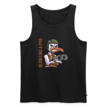 Geese Hunter Blow Like A Pro Goose Hunting - Men's Premium Organic Tank Top - black - Front - Michal (187cm)