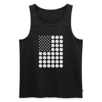 Sport Us Flag Baseball - Männer Premium Bio Tank Top - Schwarz - Vorne - Michal (187cm)