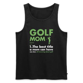 Sport Mom Definition Golf - Männer Premium Bio Tank Top - Schwarz - Vorne - Michal (187cm)