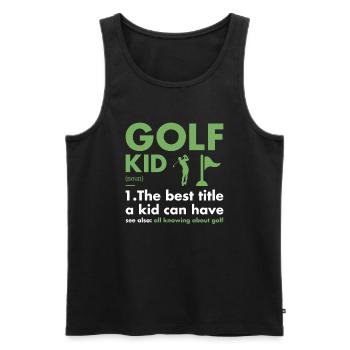 Sport Kid Definition Golf - Männer Premium Bio Tank Top - Schwarz - Vorne - Michal (187cm)