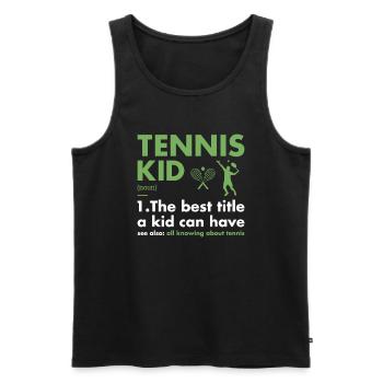 Sport Kid Definition Tennis - Männer Premium Bio Tank Top - Schwarz - Vorne - Michal (187cm)