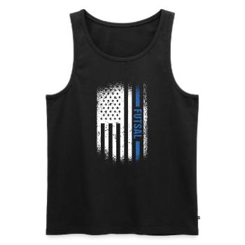 Sport Us Flag Futsal - Men's Premium Organic Tank Top - black - Front - Michal (187cm)