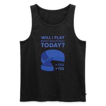 Sport Will I Play Beach Volleyball - Men's Premium Organic Tank Top - black - Front - Michal (187cm)