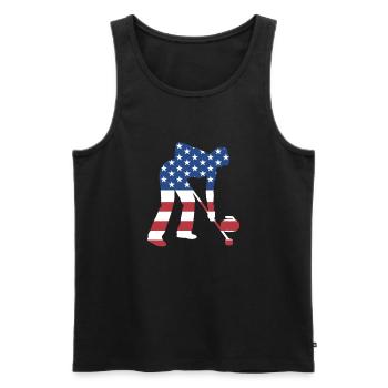 Sport Us Flag Curling - Débardeur bio Premium Homme - noir - Devant - Michal (187cm)