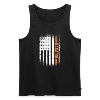 Sport Us Flag Kabaddi - Men's Premium Organic Tank Top - black - Front - AI Model Male 178 light (178cm)