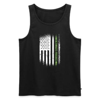 Sport Us Flag Ultimate Frisbee - Männer Premium Bio Tank Top - Schwarz - Vorne - Michal (187cm)