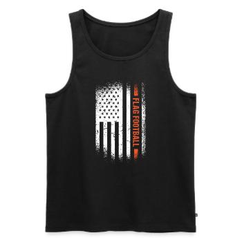Sport Us Flag Flag Football - Débardeur bio Premium Homme - noir - Devant - AI Model Male 178 light (178cm)