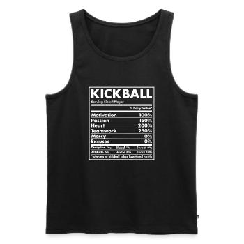 Kickball en nutrition sportive - Débardeur bio Premium Homme - noir - Devant - Michal (187cm)