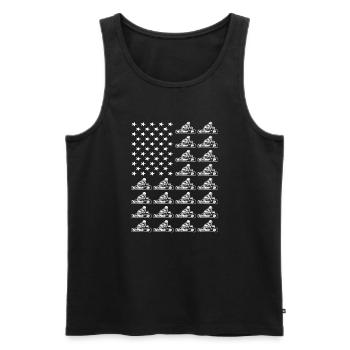 Sport Us Flag Go Kart - Débardeur bio Premium Homme - noir - Devant - Michal (187cm)