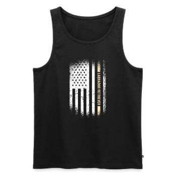 Labrador Retriever Us Flag - Débardeur bio Premium Homme - noir - Devant - Michal (187cm)