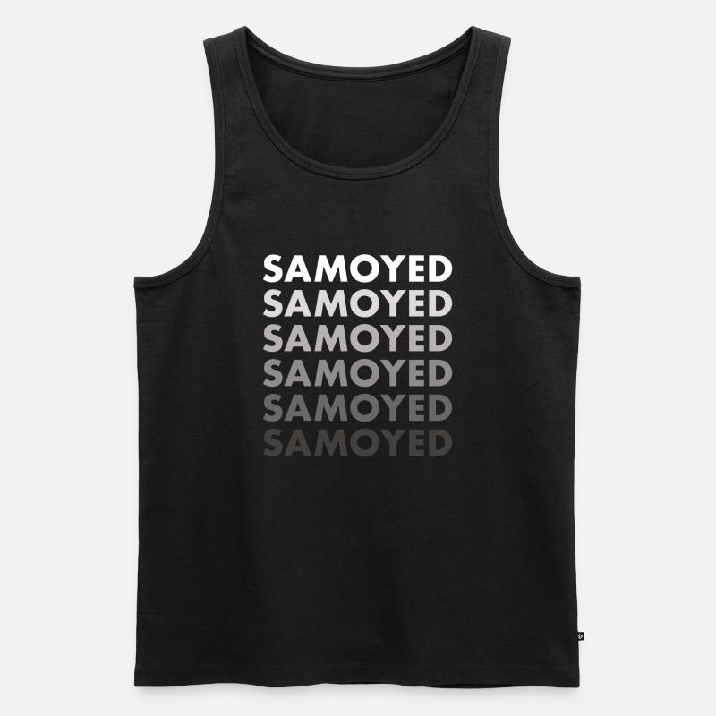 Samoyed - Männer Premium Bio Tank Top - Schwarz