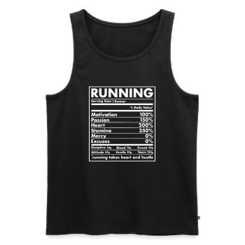 Sport Nutrition Running - Men's Premium Organic Tank Top - black - Front - AI Model Male 178 light (178cm)