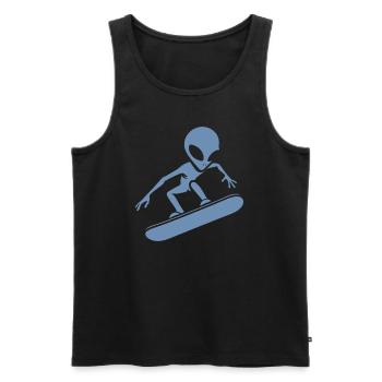 Design minimaliste : Alien Snowboarder - Débardeur bio Premium Homme - noir - Devant - Michal (187cm)