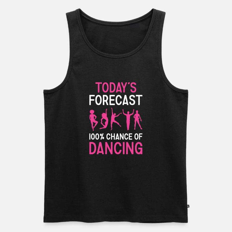 Dancer Today's Forecast Dancing - Männer Premium Bio Tank Top - Schwarz
