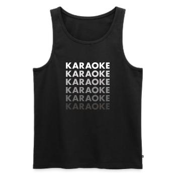 Singer Karaoke - Männer Premium Bio Tank Top - Schwarz - Vorne - AI Model Male 178 light (178cm)