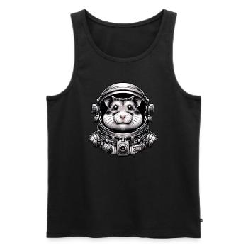 Hamster Astronaut: Space Adventure - Men's Premium Organic Tank Top - black - Front - AI Model Male 178 light (178cm)