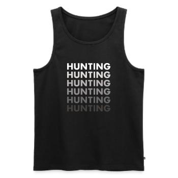 Chasse au chasseur - Débardeur bio Premium Homme - noir - Devant - Michal (187cm)