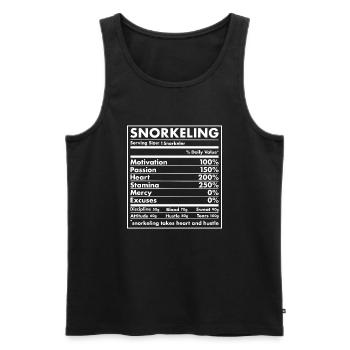 Snorkeler Nutrition Snorkeling - Männer Premium Bio Tank Top - Schwarz - Vorne - Michal (187cm)