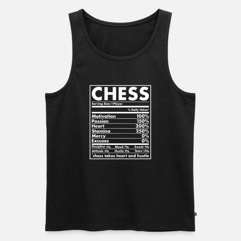 Chess Player Nutrition Chess - Männer Premium Bio Tank Top - Schwarz